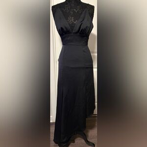 Keepsake the Label Women’s Satin Asymmetrical Black Evening Dress  XS Never Worn